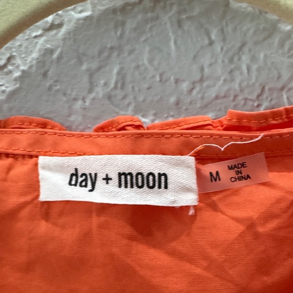 Orange Ruffled Mini Dress - Picture 2 of 4